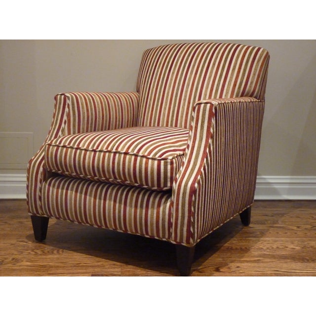 Crate & Barrel Striped Club Chair Chairish