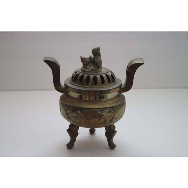 Brass Foo Dog Incense Burner Chairish
