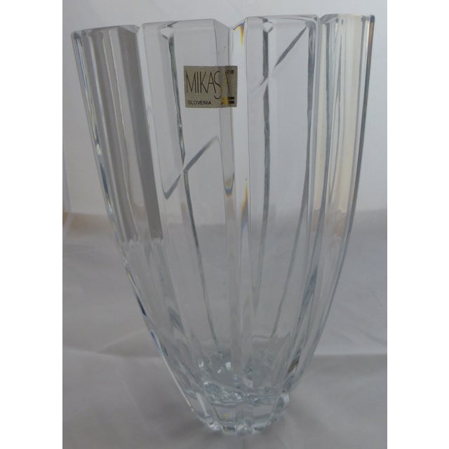MidCentury Crystal Glass Vase Chairish