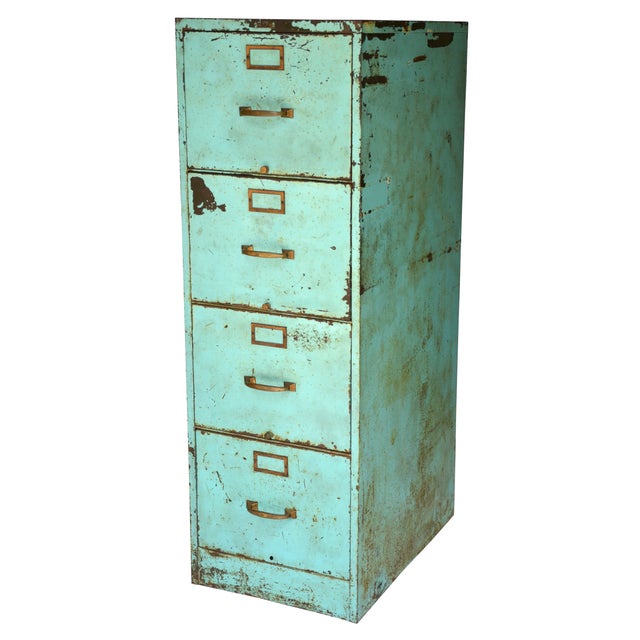 Industrial Turquoise Filing Chairish