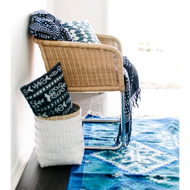 Striped Indigo Ikat Guatemalan Pillow Cover Chairish