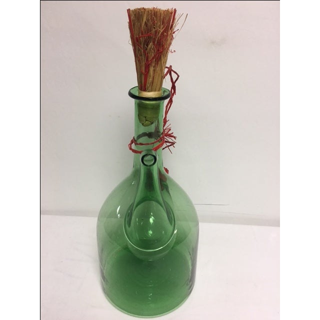 Vintage Italian Green Blown Glass Wine Carafe Chairish