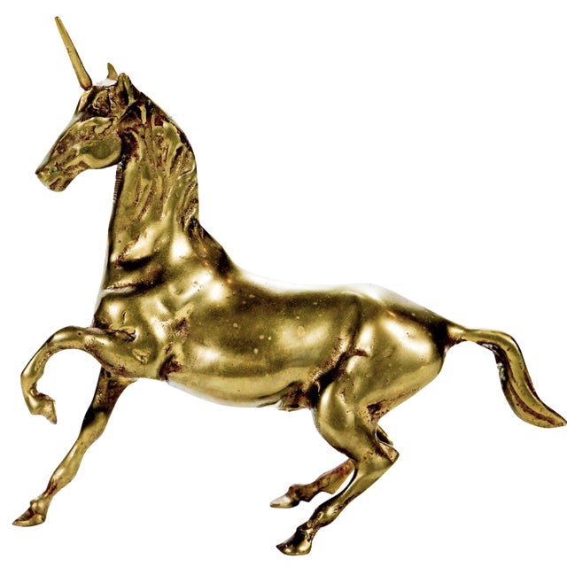 Vintage Large Brass Unicorn Chairish