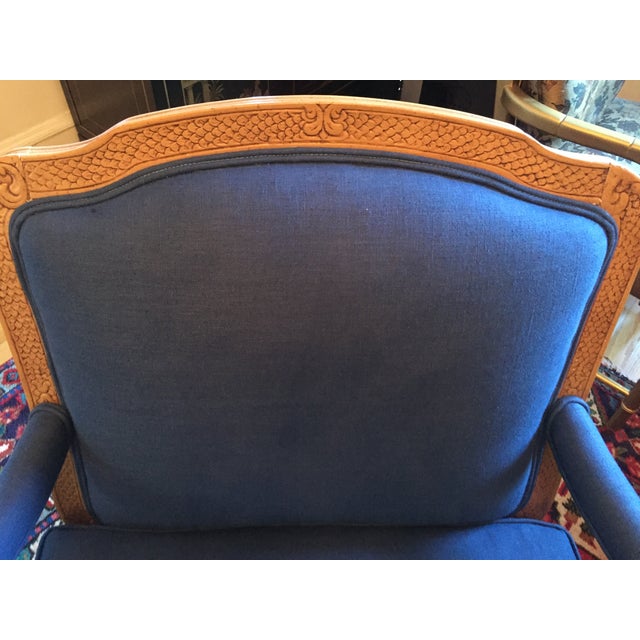 Blue French Bergere Chairs Pair Chairish