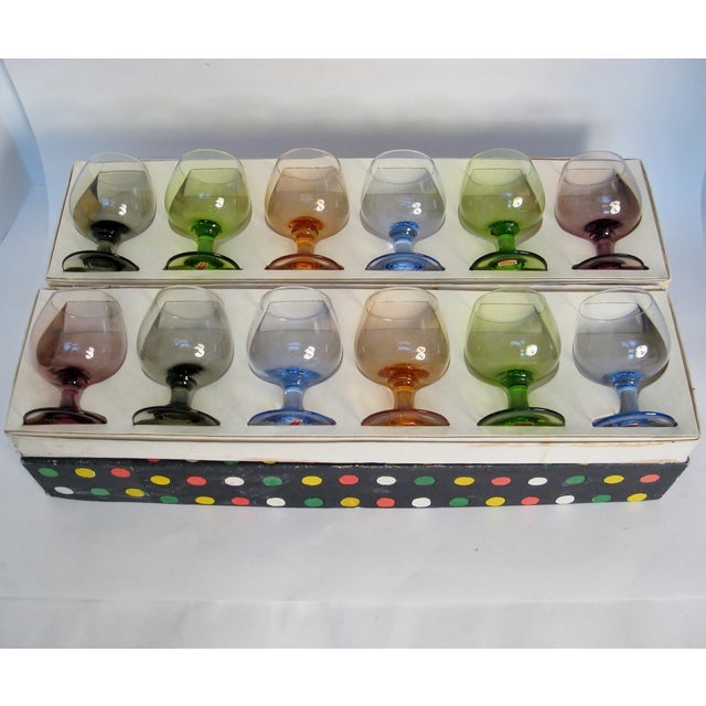 Vintage Multicolored Brandy Glasses Set of 12 Chairish