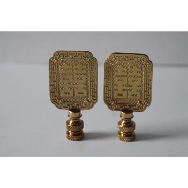 Asian Style Brass Lamp Finials A Pair Chairish
