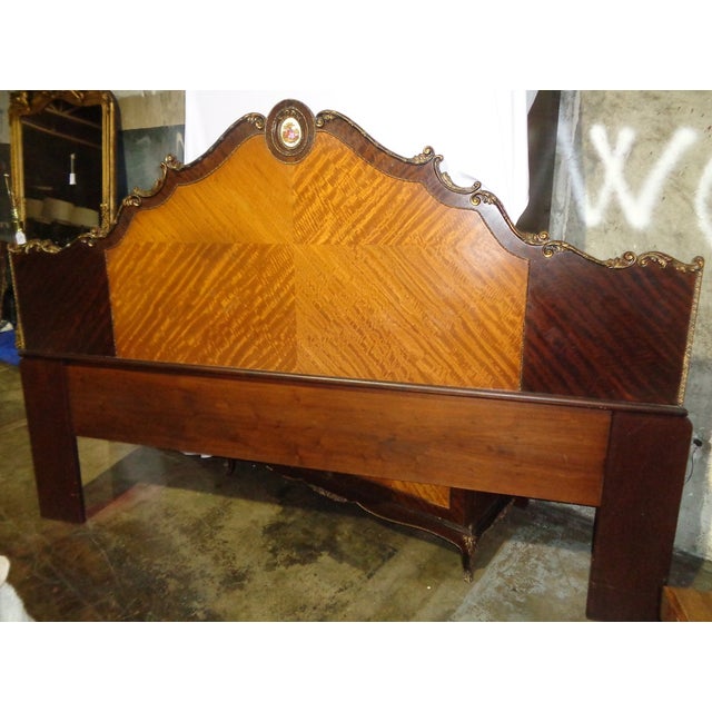 Louis XV King Size Satinwood & Mahogany Headboard Chairish