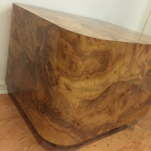 Vintage Burl Wood Veneer End Table Chairish