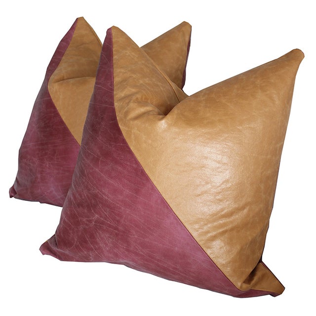 Modern Abstract Colorblock Pillows - A Pair Chairish