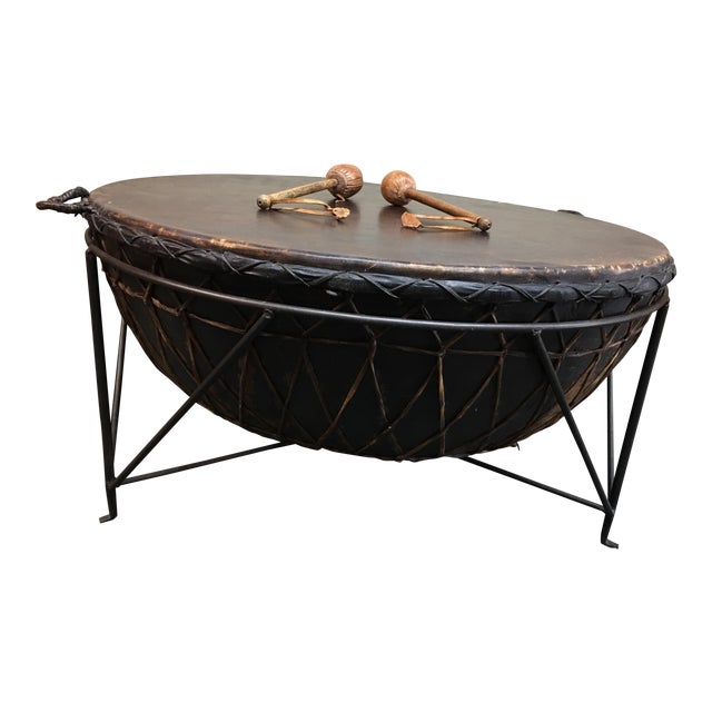 African Drum Cocktail Table Chairish