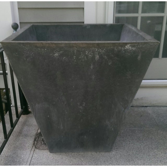 Modern Zinc Outdoor Planters Extra Large A Pair Chairish