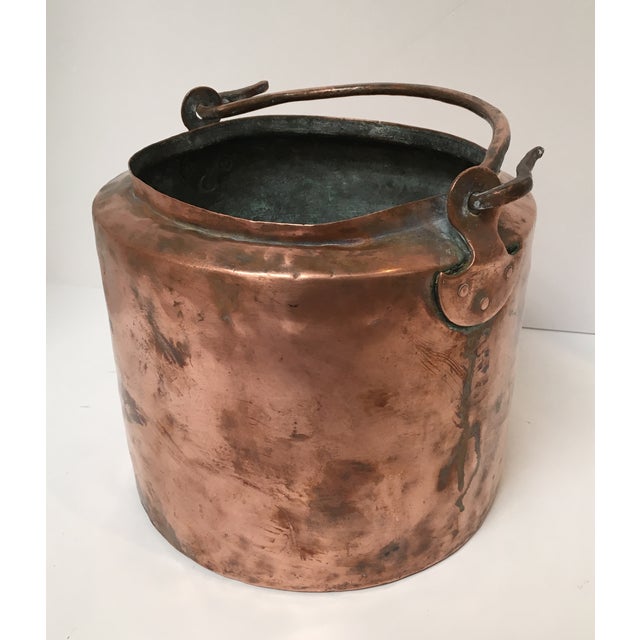 Vintage Rustic Copper Pot With Handle Chairish