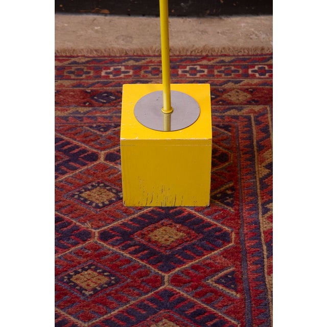 George Kovacs Bright Yellow & Chrome Floor Lamp | Chairish