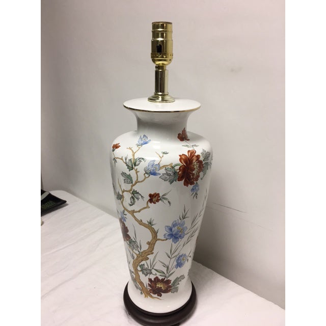 Vintage Hand Painted Tall Ginger Jar Lamp Chairish