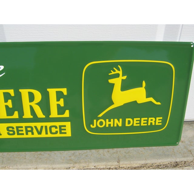 Vintage Style John Deere Metal Embossed Sign Chairish