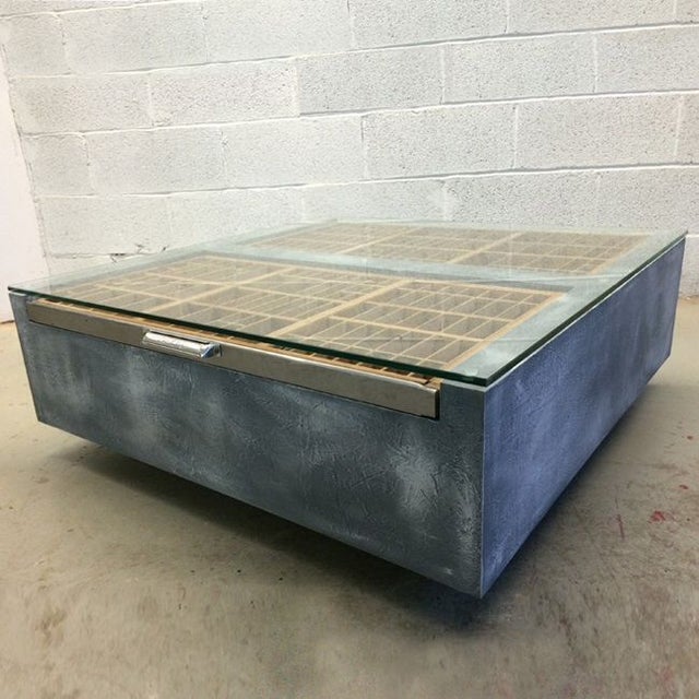 Faux Concrete Type Tray Coffee Table Chairish