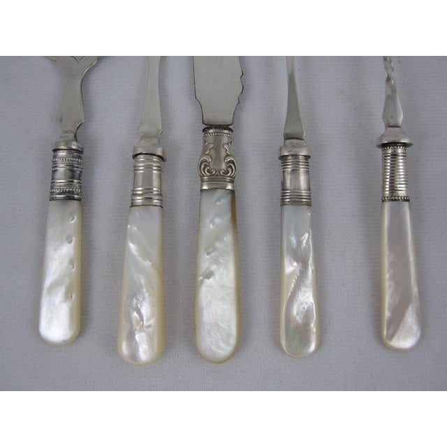 English Pearl Handled Sterling Plate Servers 5 Chairish