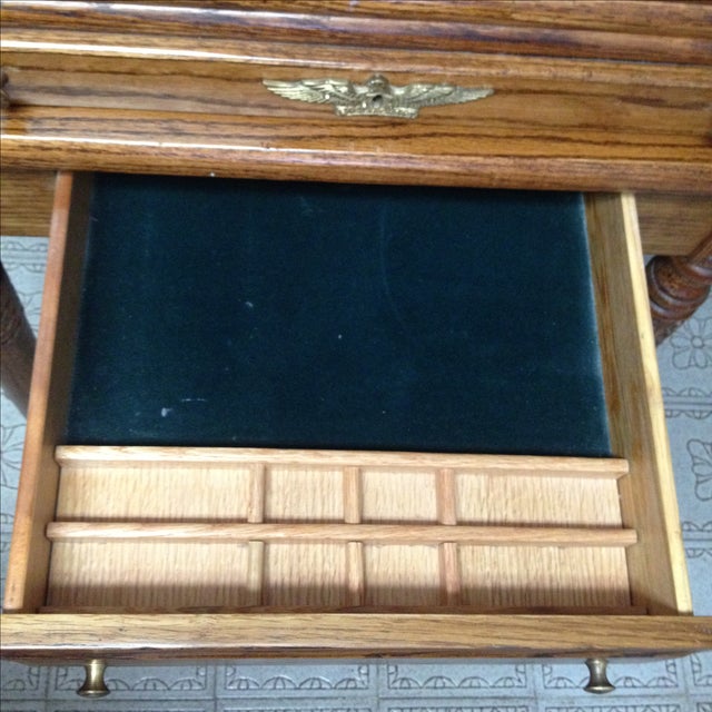 Eagle Craft Oak Roll Top Secretary Desk Chairish