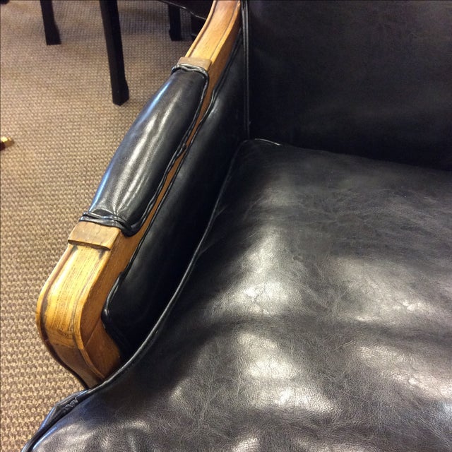 Black Leather Club Chair Chairish