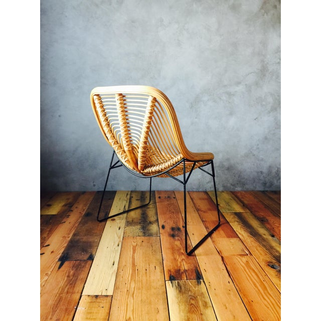 Wicker Style Lounge Chairs A Pair Chairish