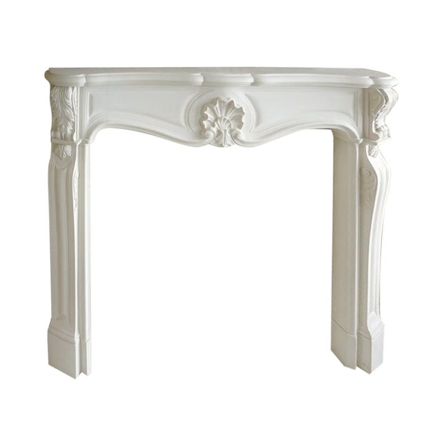 French Louis XV Style Cast Stone Fireplace Surround Chairish