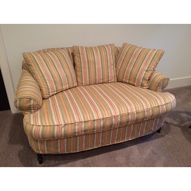 Colorful Striped Settee Chairish
