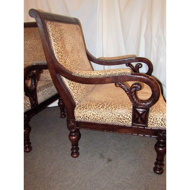 Leopard Print Accent Chairs - A Pair | Chairish