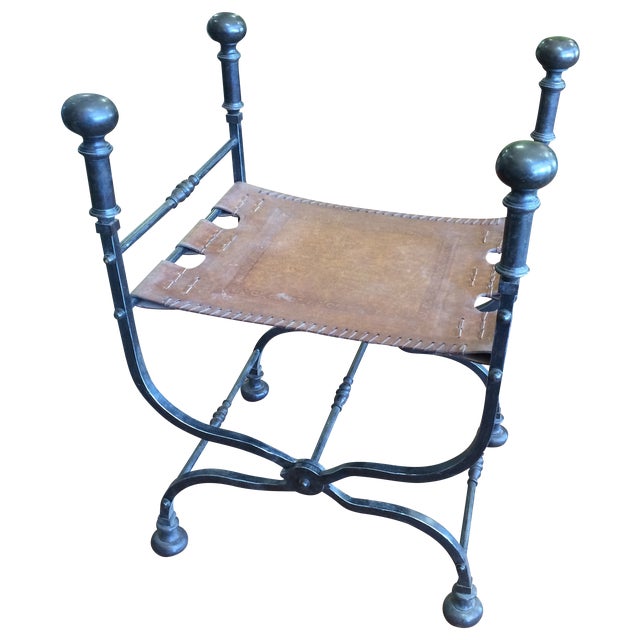 Leather Vanity Folding Seat Chairish