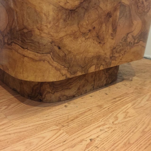 Vintage Burl Wood Veneer End Table Chairish