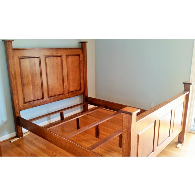 Amish Handcrafted Mission Style Headboard & Footboard Queen Bed Frame