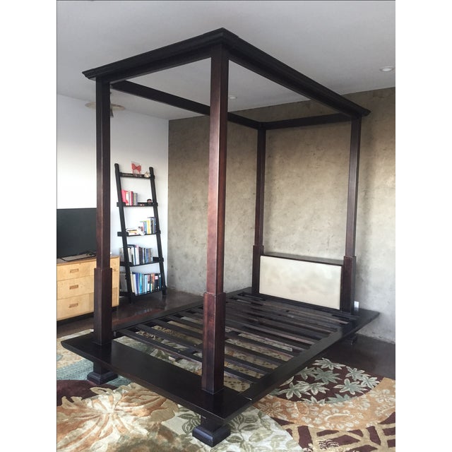 Wooden Queen Canopy Bed Chairish