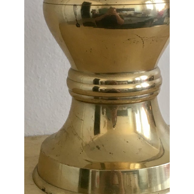 Moroccan Floor Decor Brass Candle Holder 25" Tall Chairish