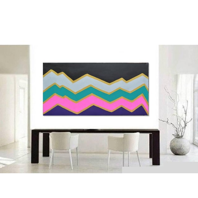 "Zig Zag" Abstract Painting by Mistie House Chairish