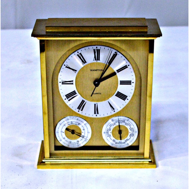 Hampton Quartz Brass Desk Clock Chairish