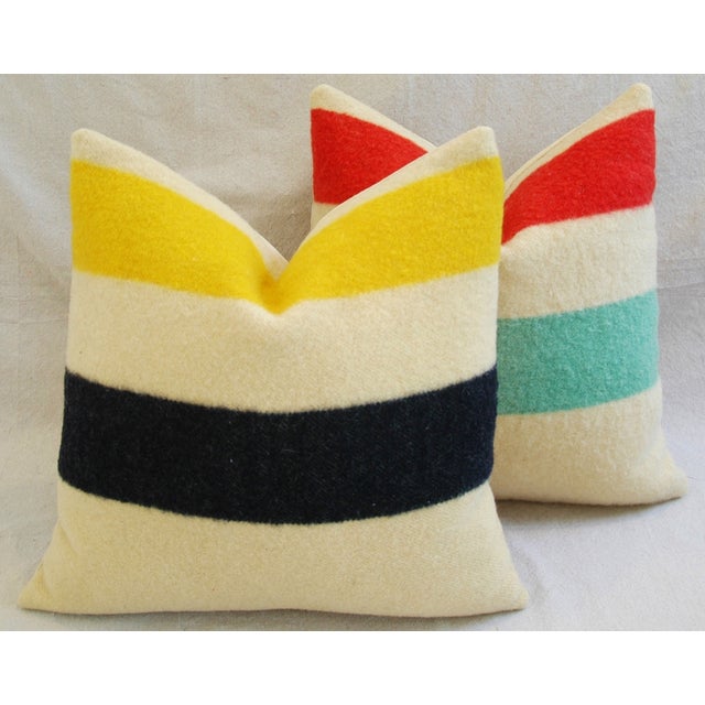 MultiStriped Hudson's Bay Blanket Pillows Pair Chairish
