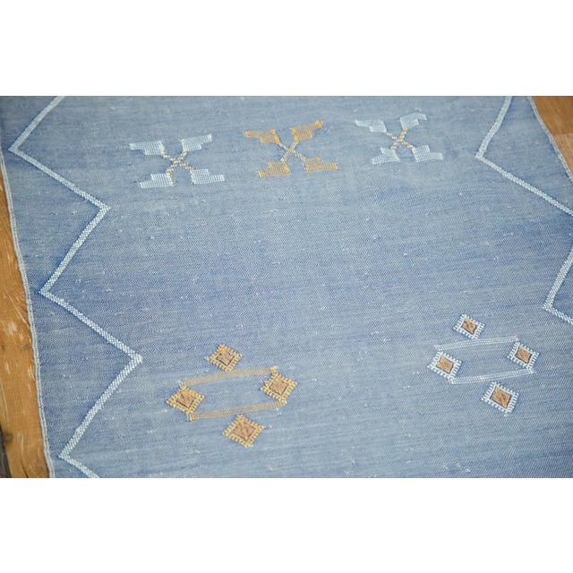 Denim Blue Kilim Rug Runner 2'6" X 8'10" Chairish