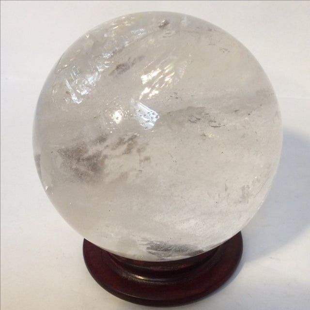 Large Quartz Crystal Ball Chairish