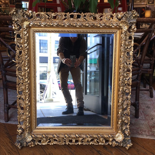 Framed Wall Antique Gold Filigree Mirror Chairish