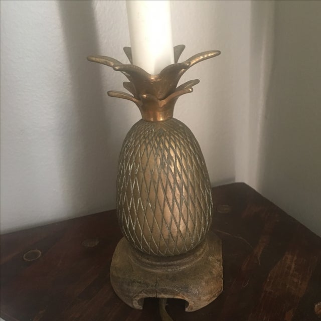 Vintage Brass Pineapple Lamp Chairish