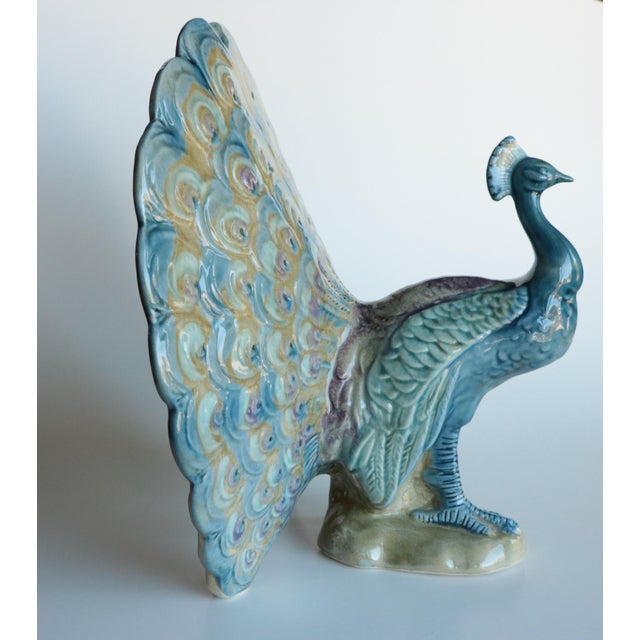 Mid Century Ceramic Peacock Centerpiece Chairish