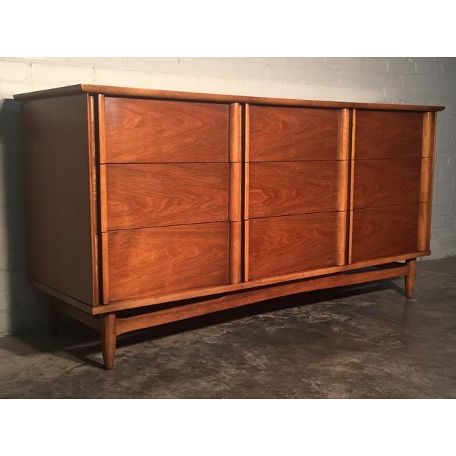 Mid-Century Modern 9-Drawer Dresser & Mirror | Chairish