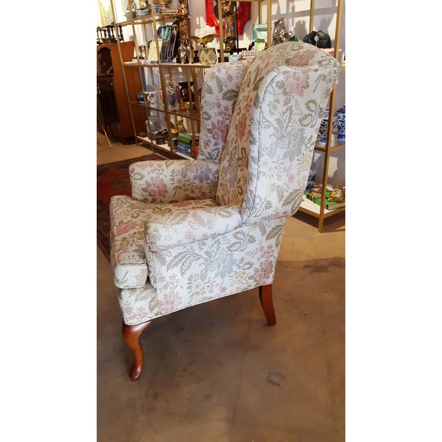Floral Wingback Chair Chairish