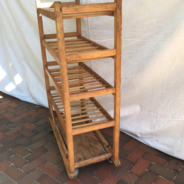 Vintage Industrial Wooden Bakers Rack Chairish