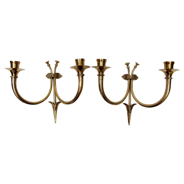 Brass Arrow Candle Sconces Pair Chairish