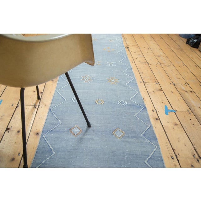 Denim Blue Kilim Rug Runner 2'6" X 8'10" Chairish