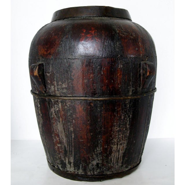 Chinese Wooden Rice Barrel Chairish