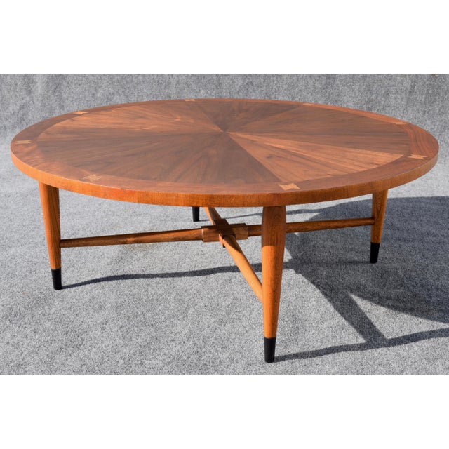 Vintage Lane MidCentury Modern Round Walnut Coffee Table Chairish
