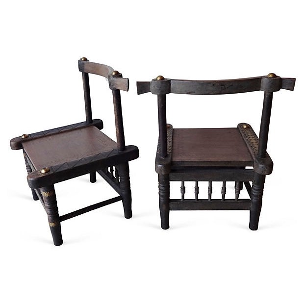 Ivory Coast Baule Ceremonial Chairs Pair Chairish