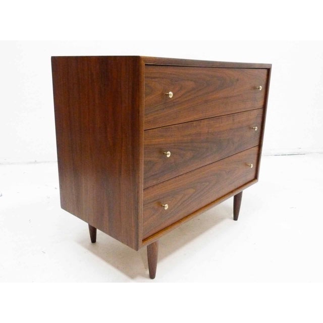 Walnut ThreeDrawer Bachelor Dresser Chest Chairish