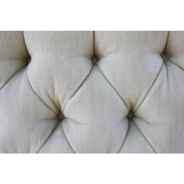 French Tufted White Velvet Louis Sofa Chairish